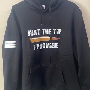 Temu 4XL Hoodie “Just the tip I promise” funny hoodie